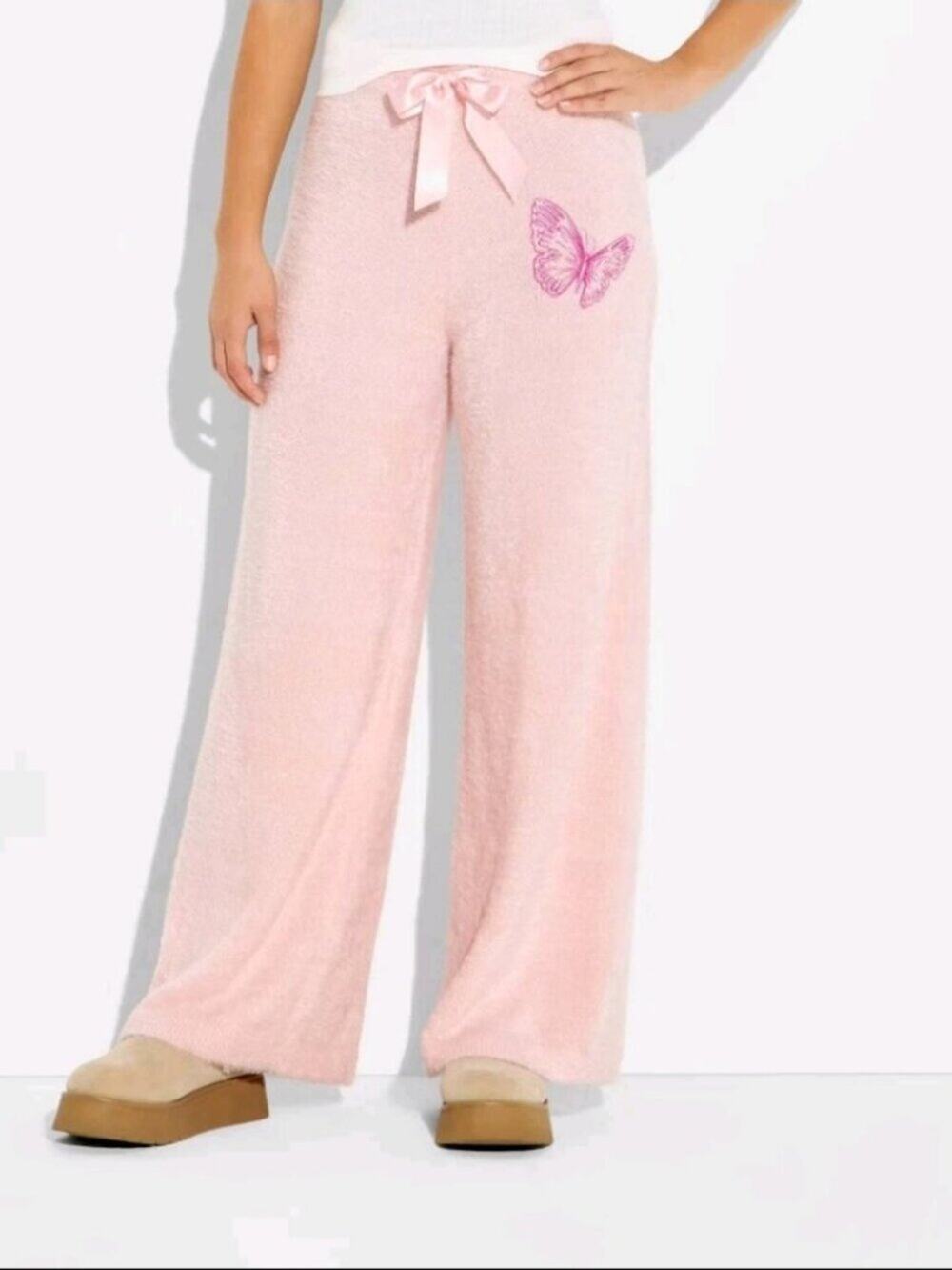 Wicked x Katie Kime Women's Graphic Sweater Pants - Light Pink Loungewear Size L